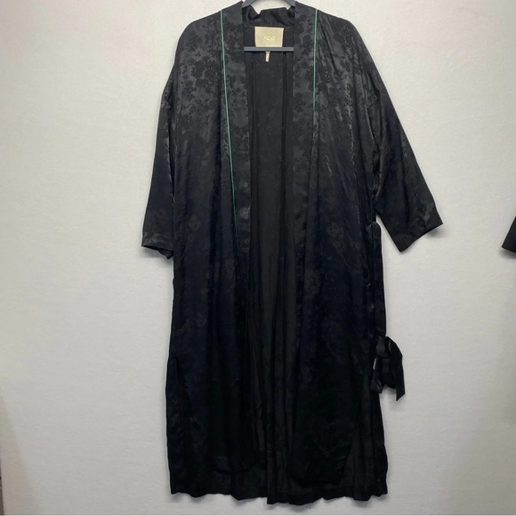 Maje Vasita Kimono Duster Cardigan Coat Jacquard Full Length Belted Robe 1/Small - Picture 9 of 15